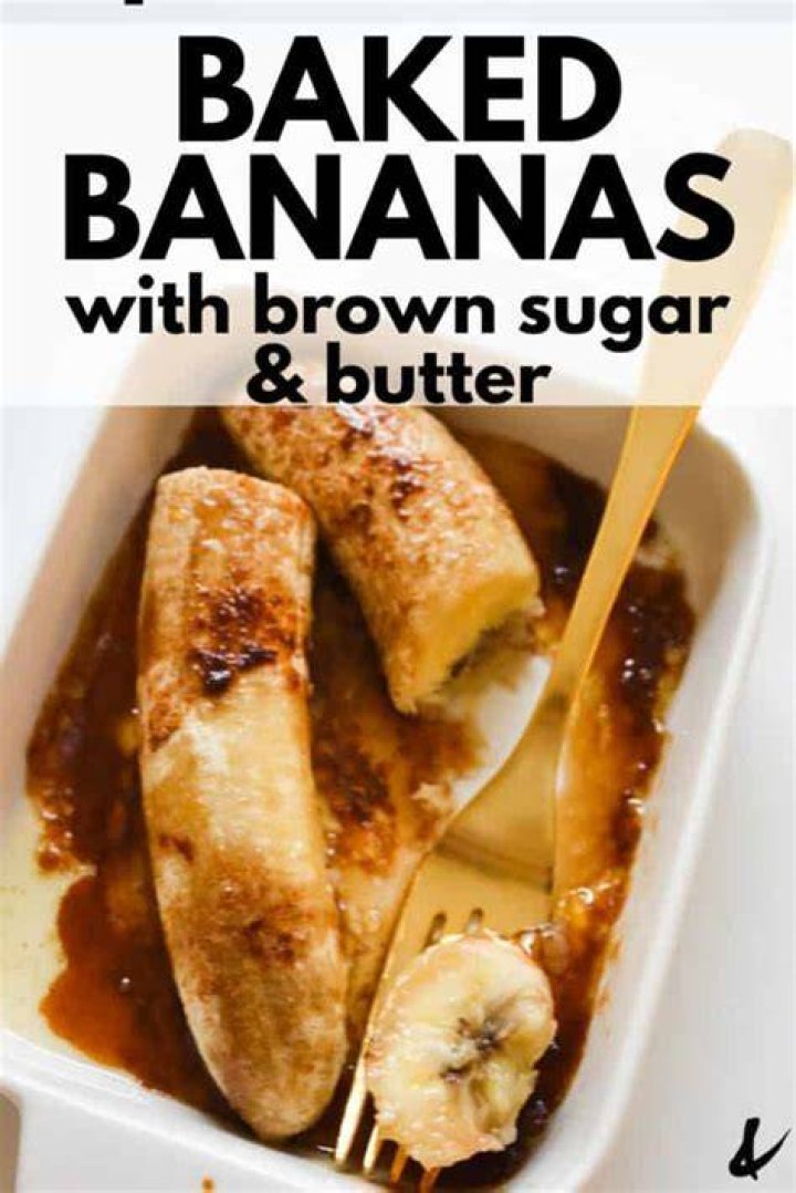 Bananas and brown sugar in a pan.