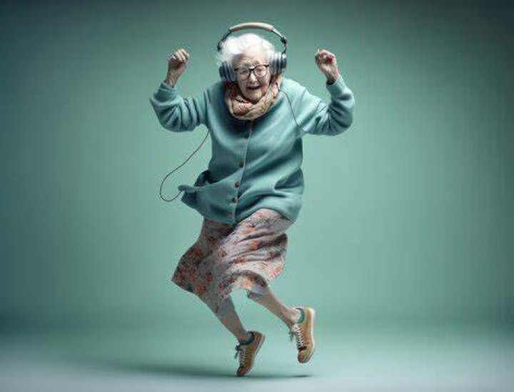 Dancing Older Lady