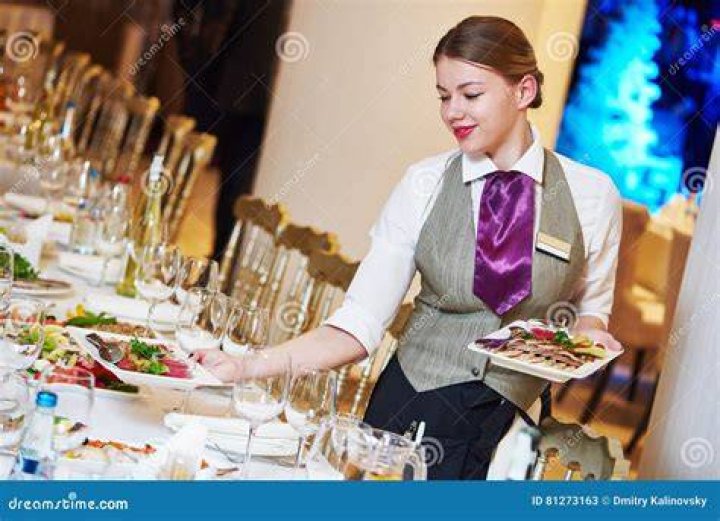 Waitress in restaurant